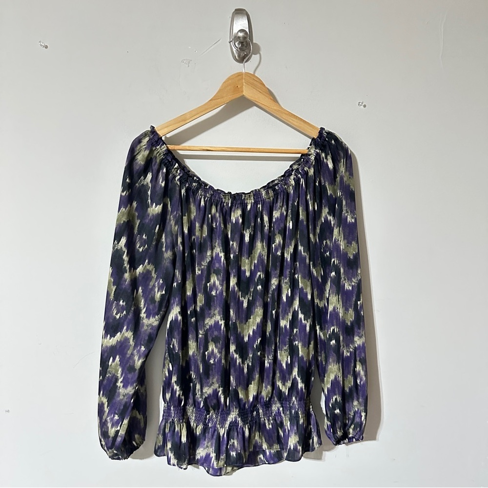 Michael Michael Kors Purple Abstract Blouse – Size M